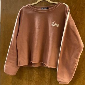 Pink cropped sweatshirt